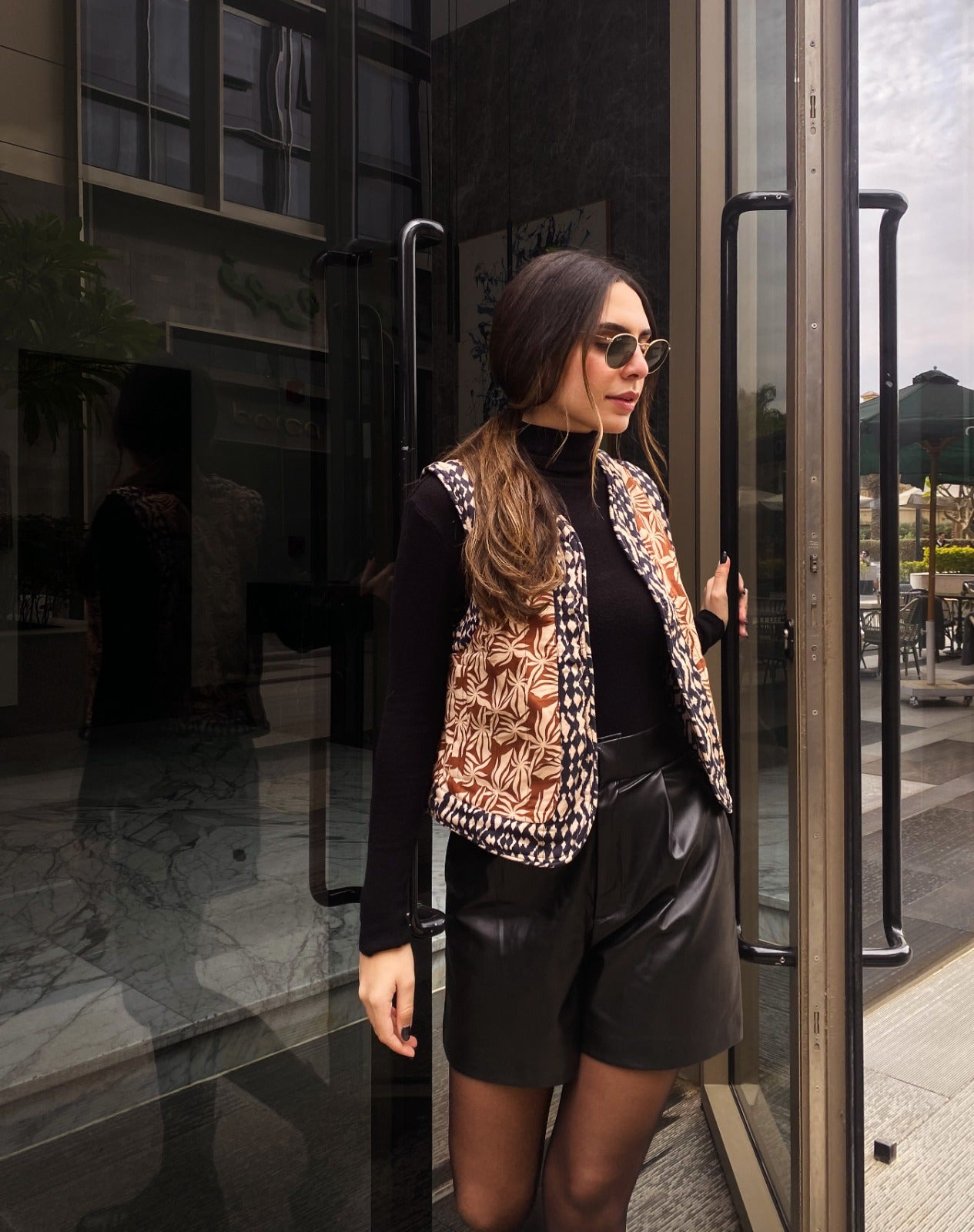 Gilet réversible Palmera Noir X Cannelle