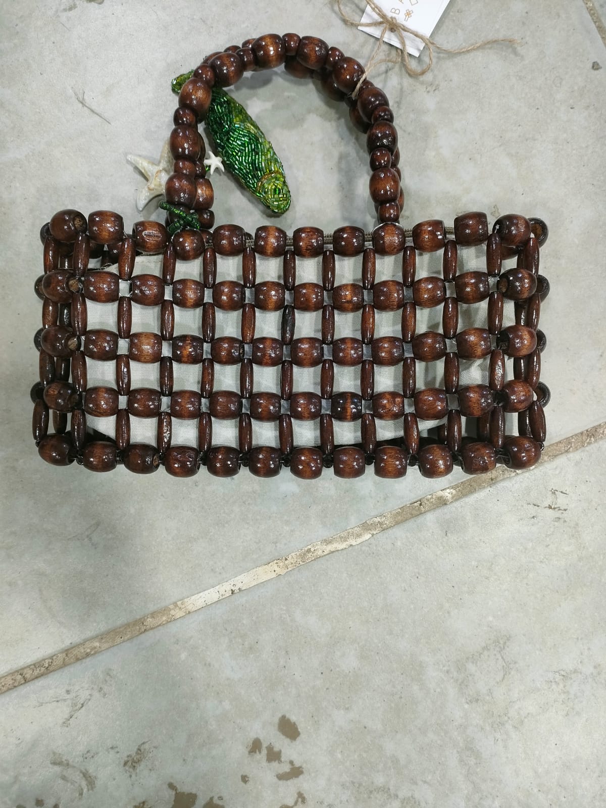 Ocean Charm Beaded Bag