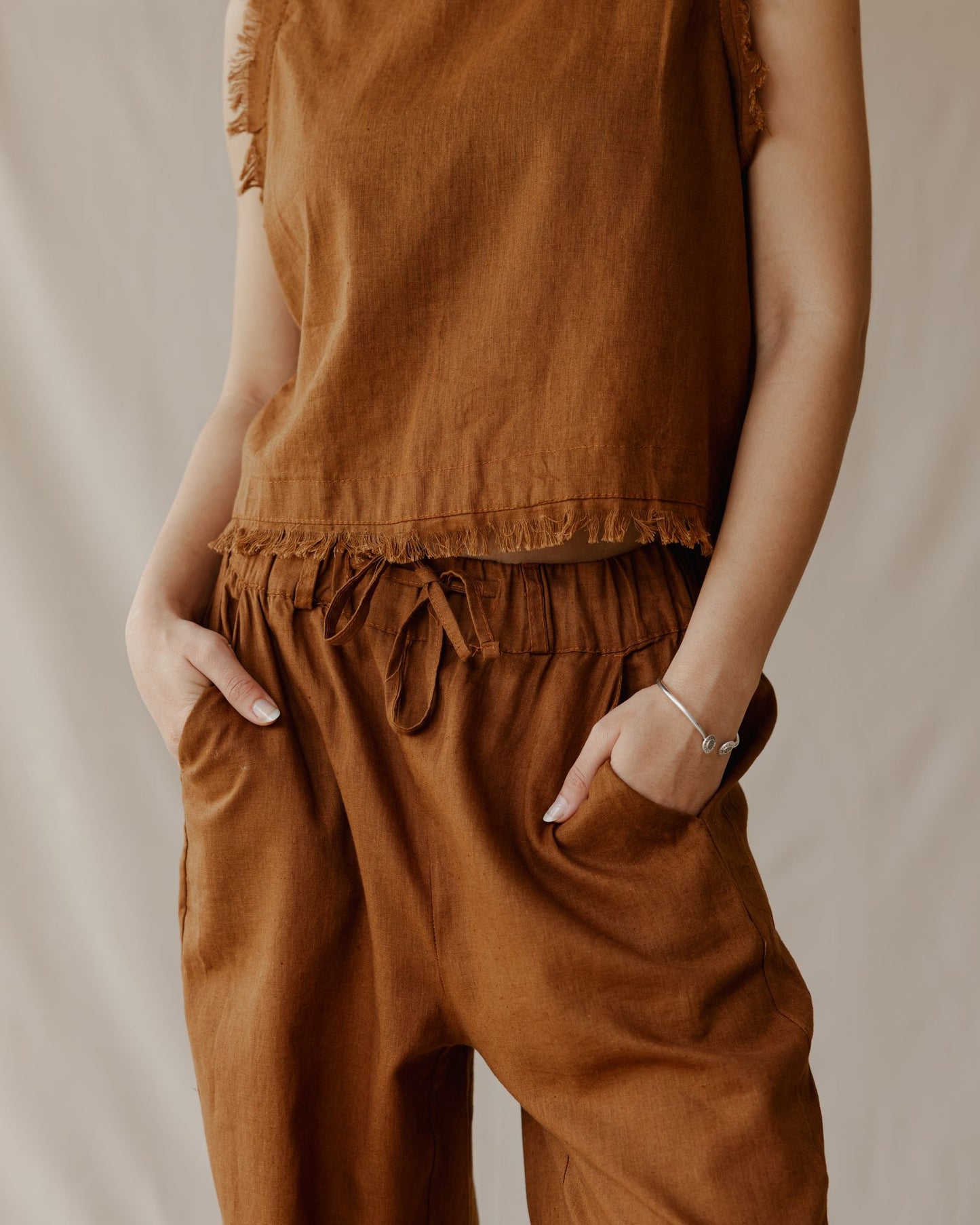 The Island Linen Set Camel