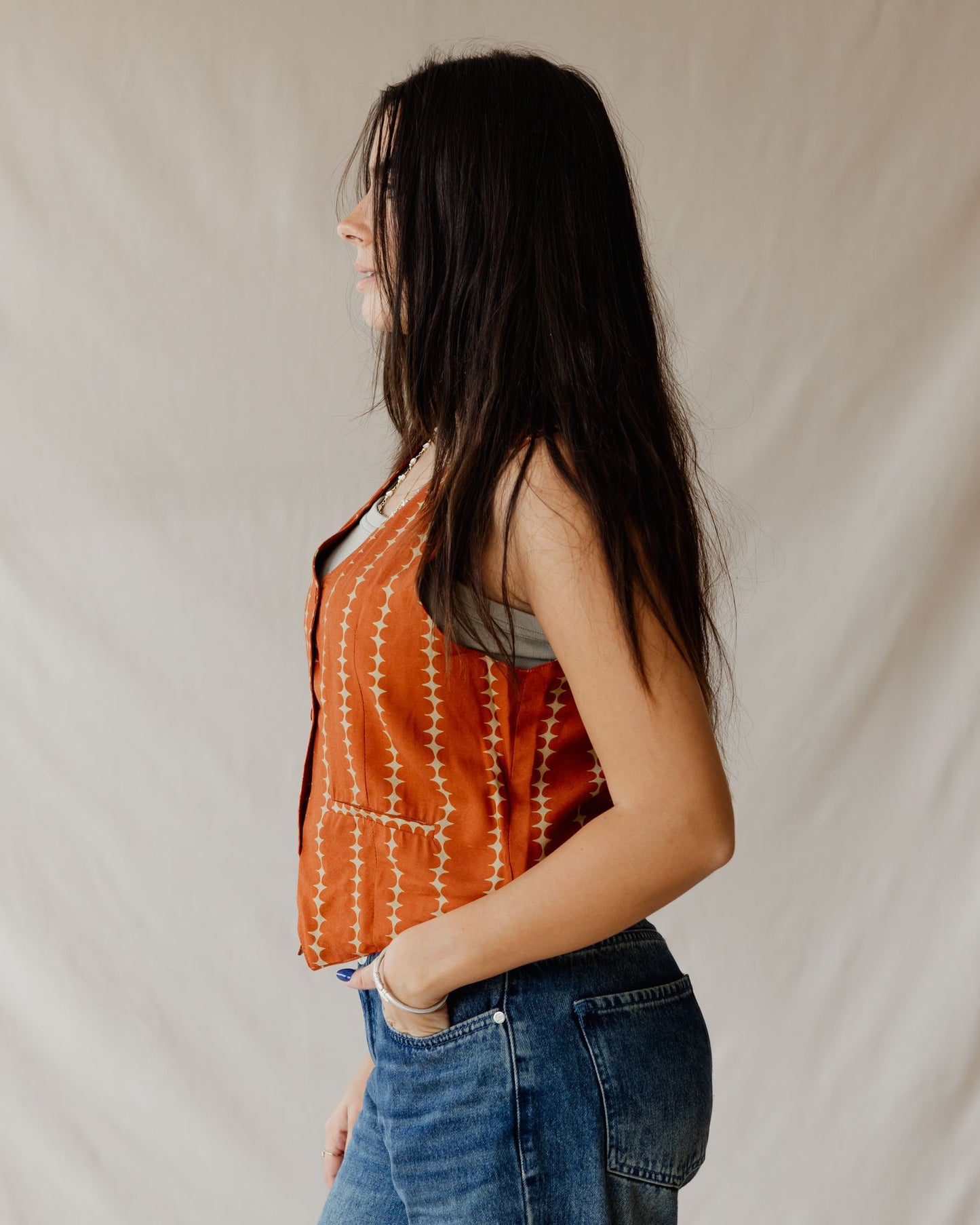 Island Dreams Vest Orange