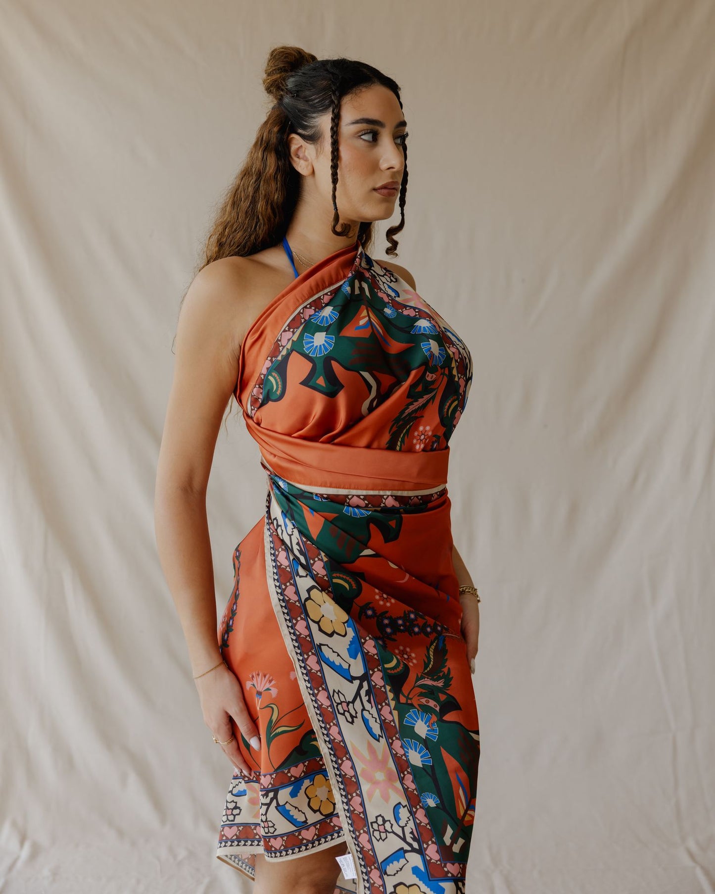 Tamara Palm Sarong Arancione