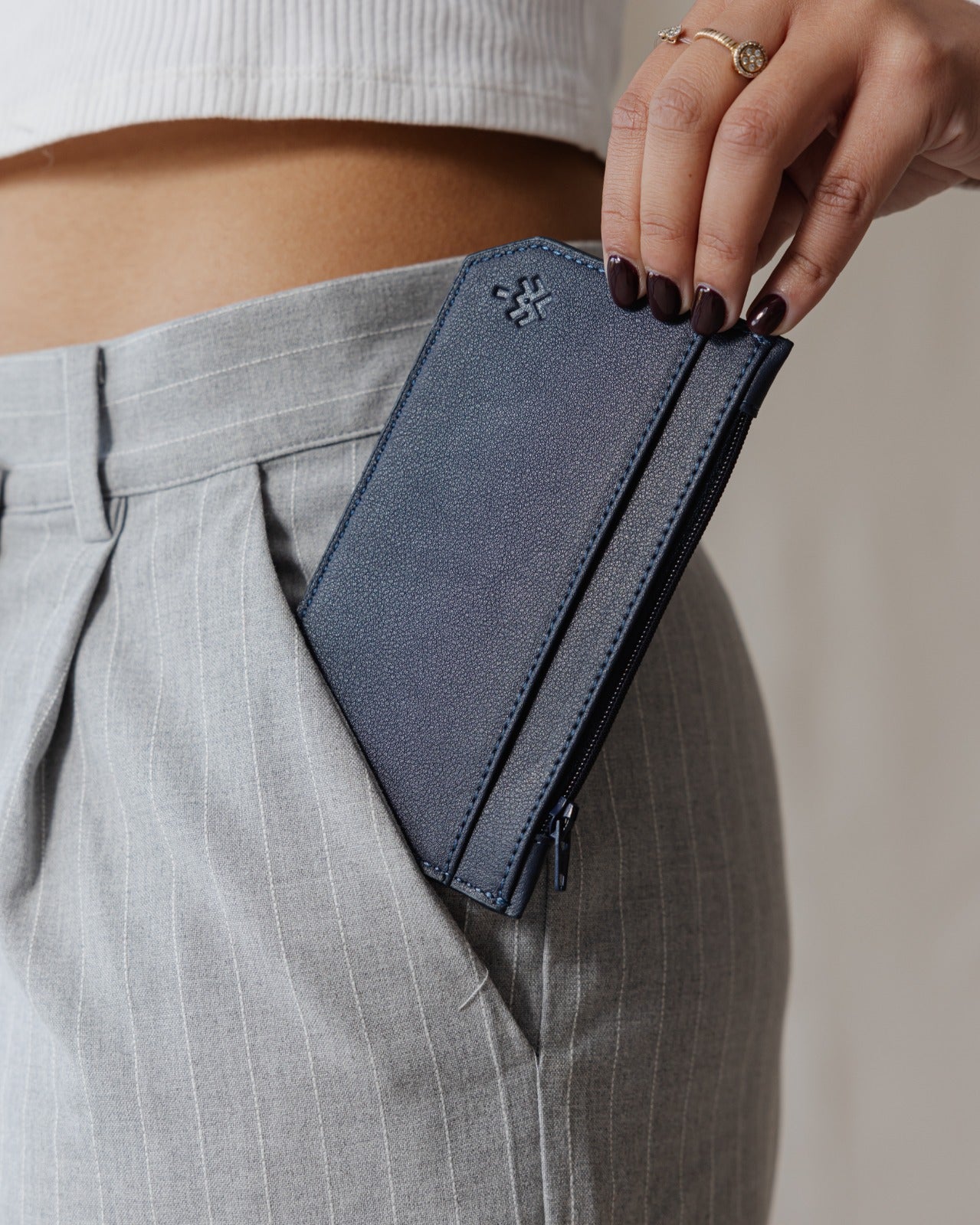 Marineblau Blumen-Vogel-Karten halter