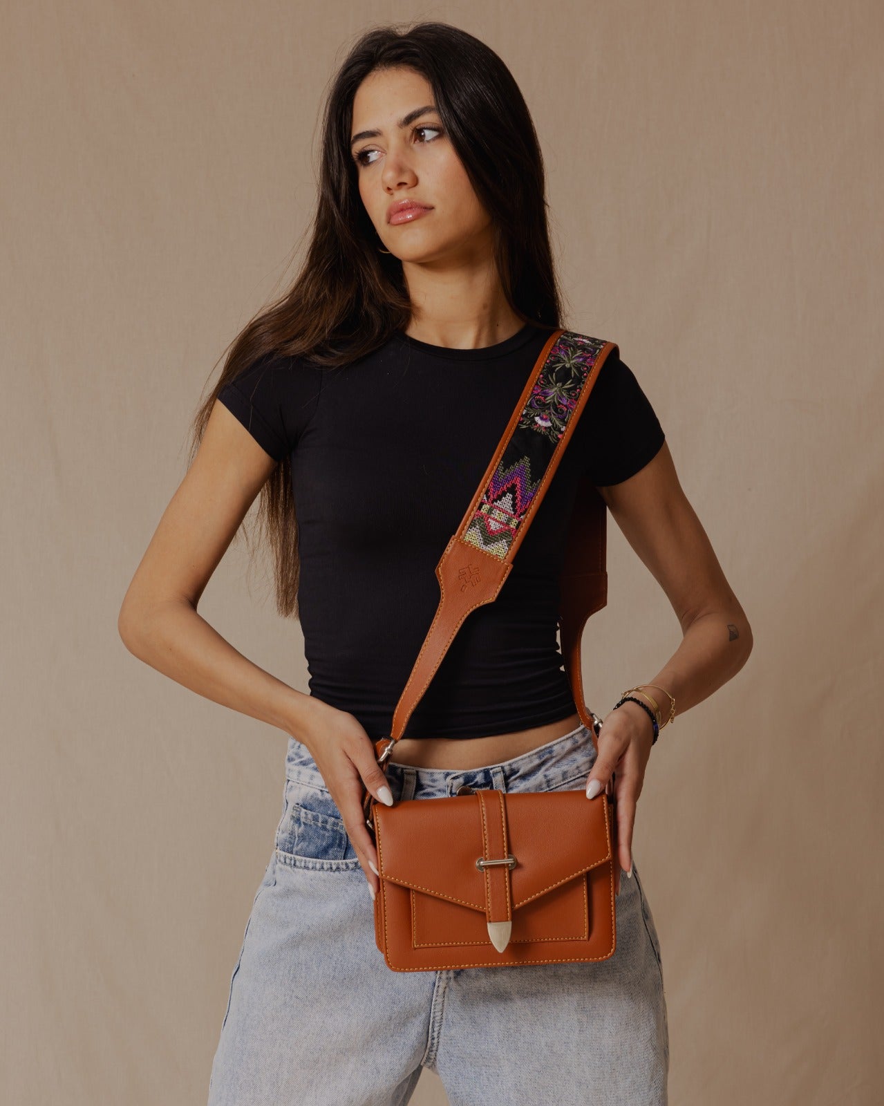Bolso bandolera Town con estampado Havane