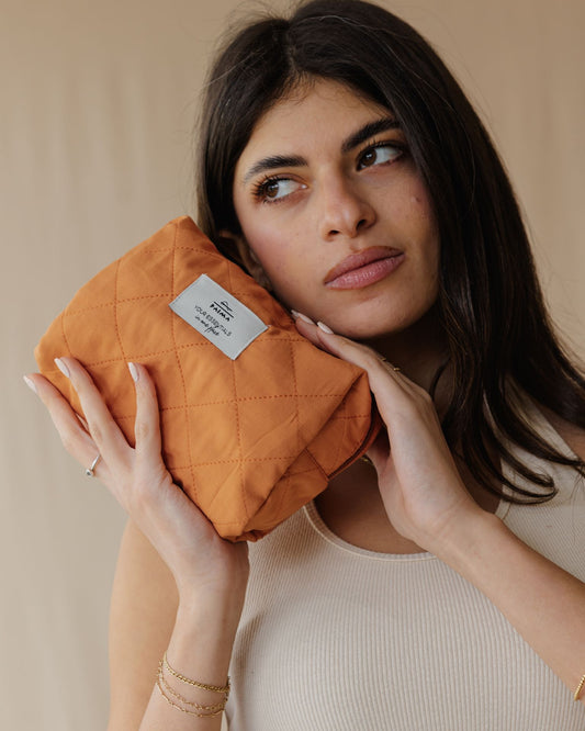 Peach Essential Makeup Pouch