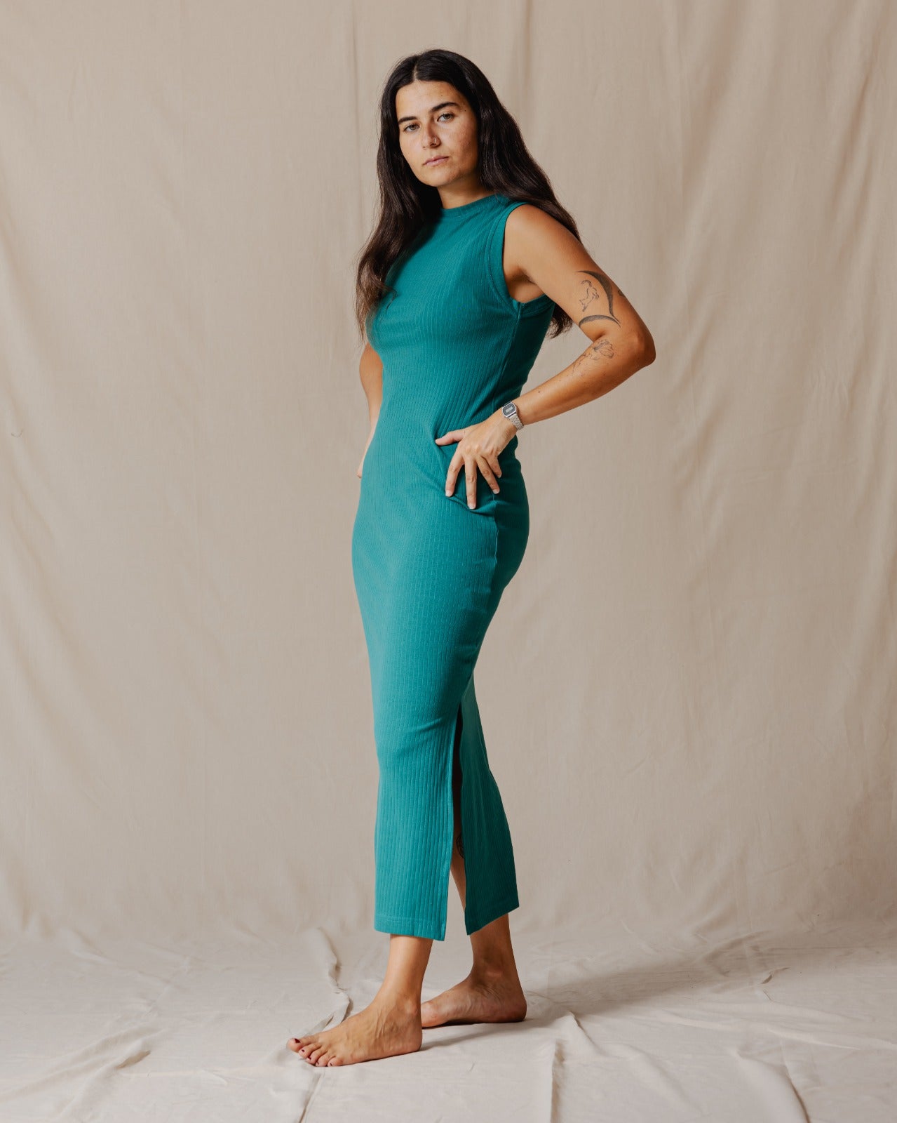 Amelia Abito a coste Teal