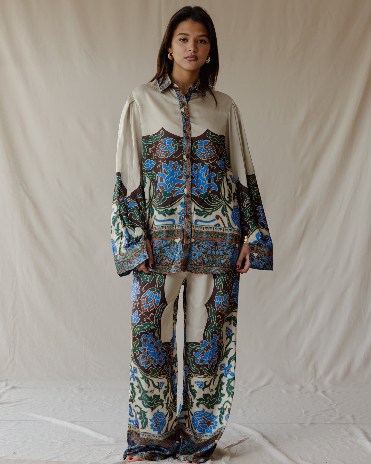 Set in raso Damask Bloom