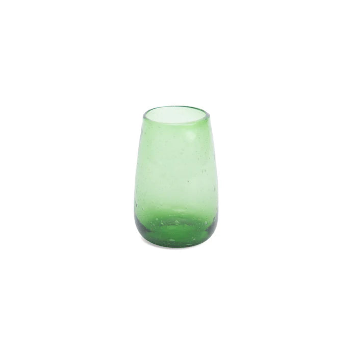 Narrow Recycled Glass Cup Green