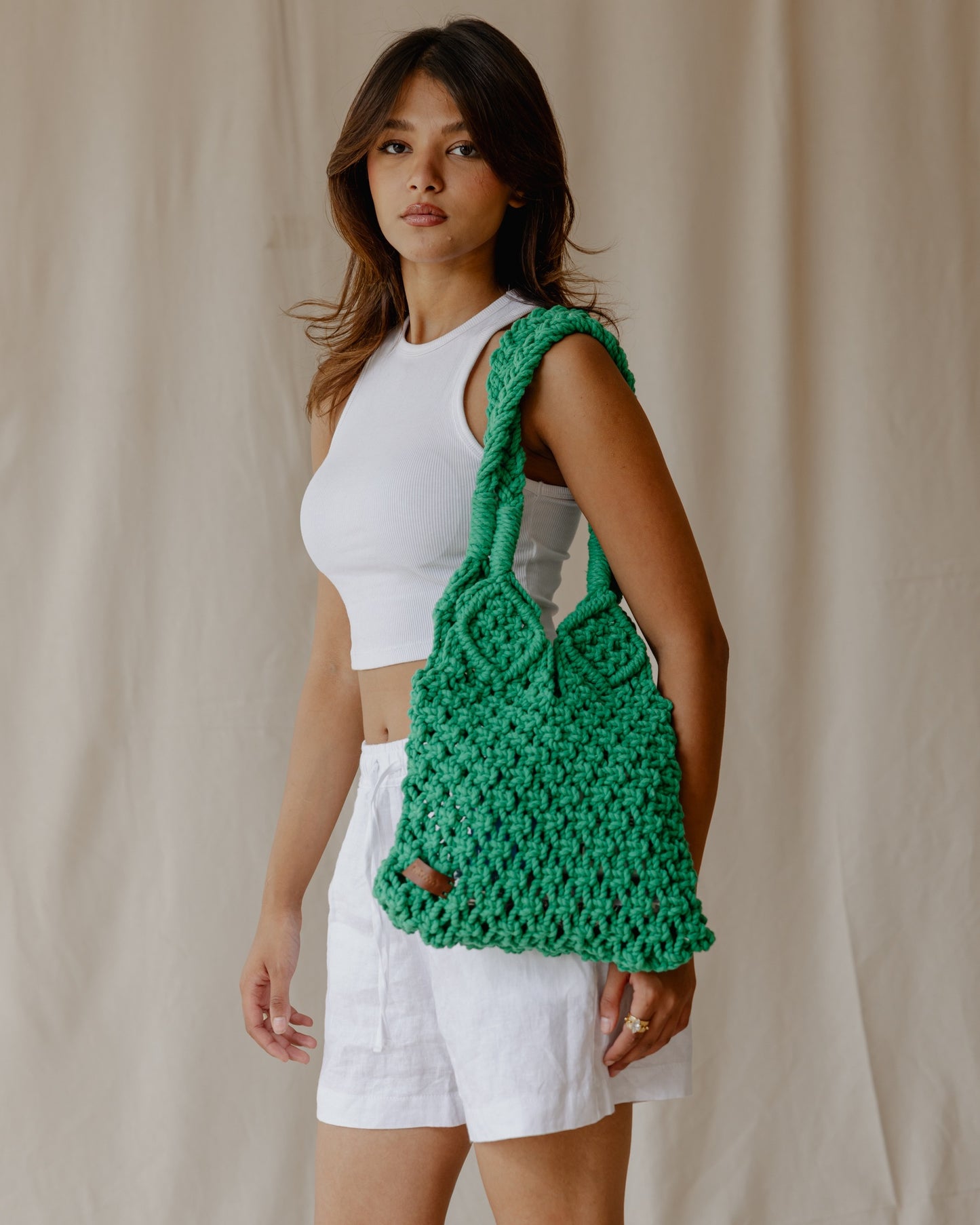 Die alltägliche Häkeltasche in Grün