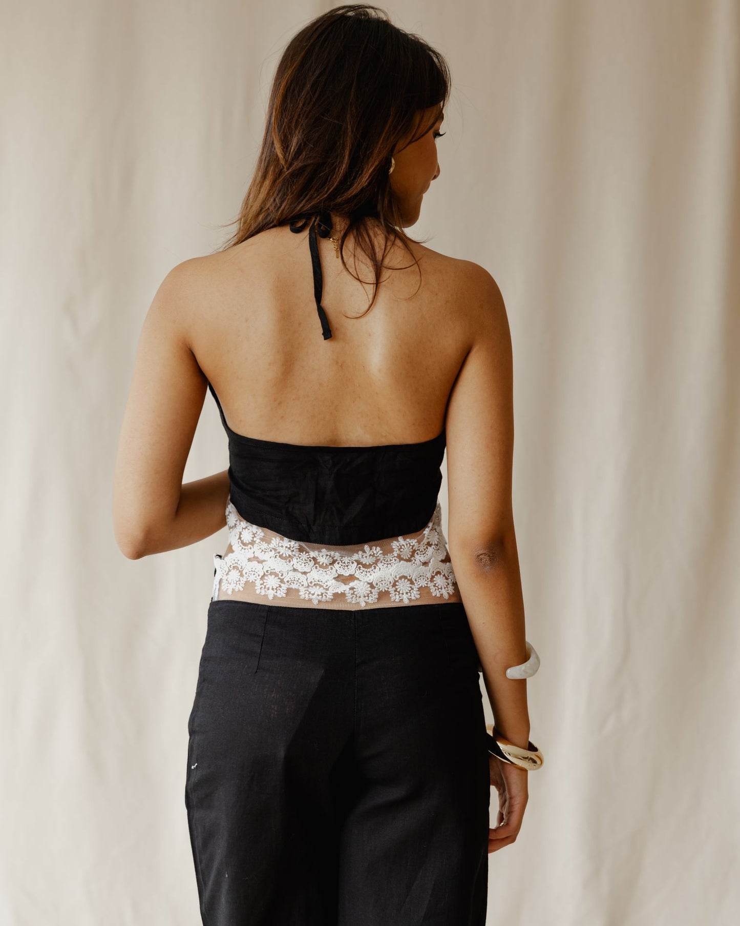 Set di biancheria Bloom in nero