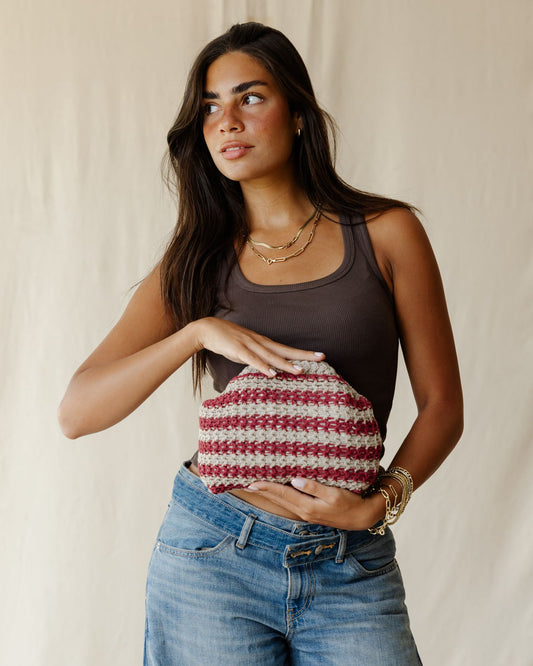 Strawberry Sand Clutch