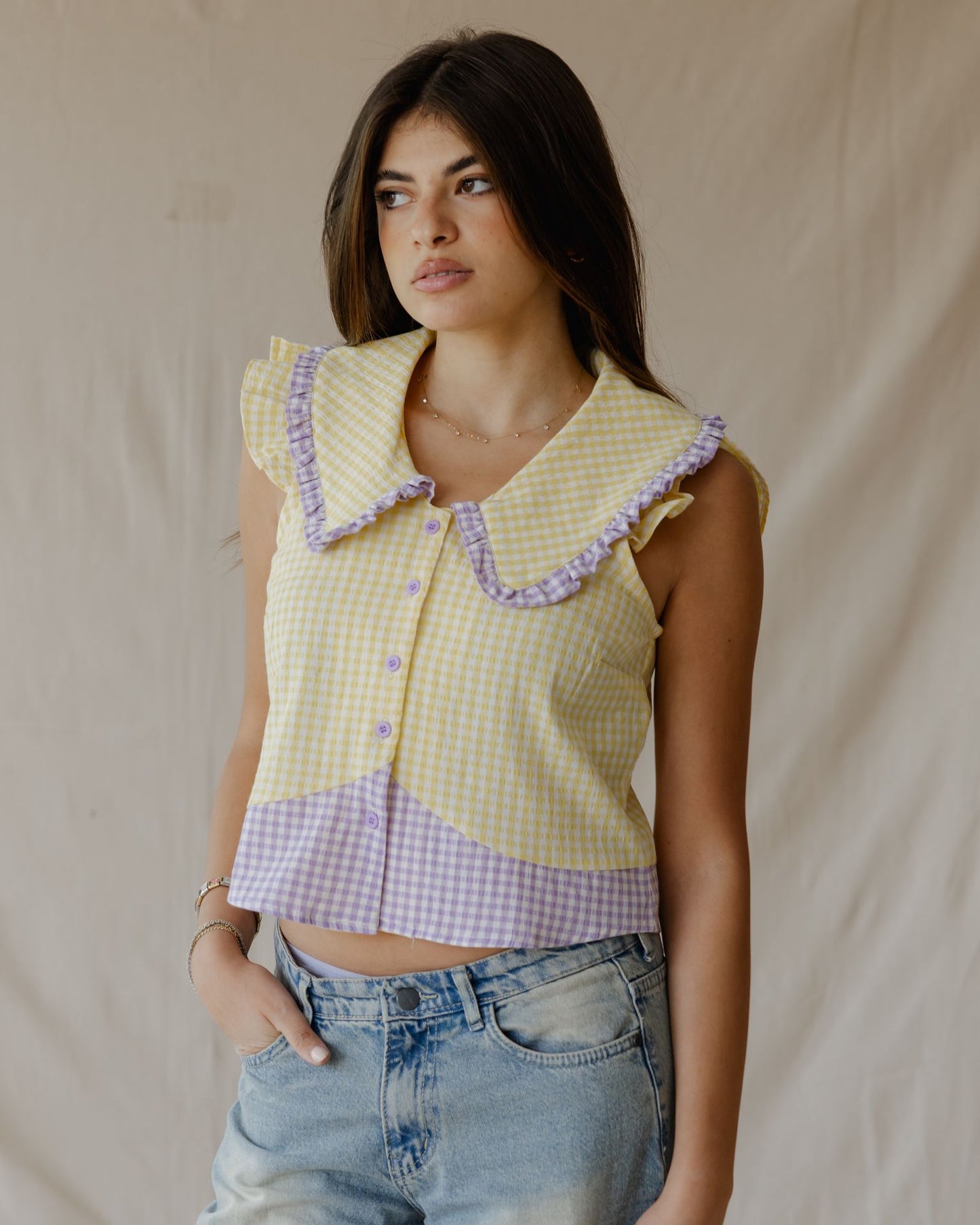 Pastel Picnic Yellow Shirt