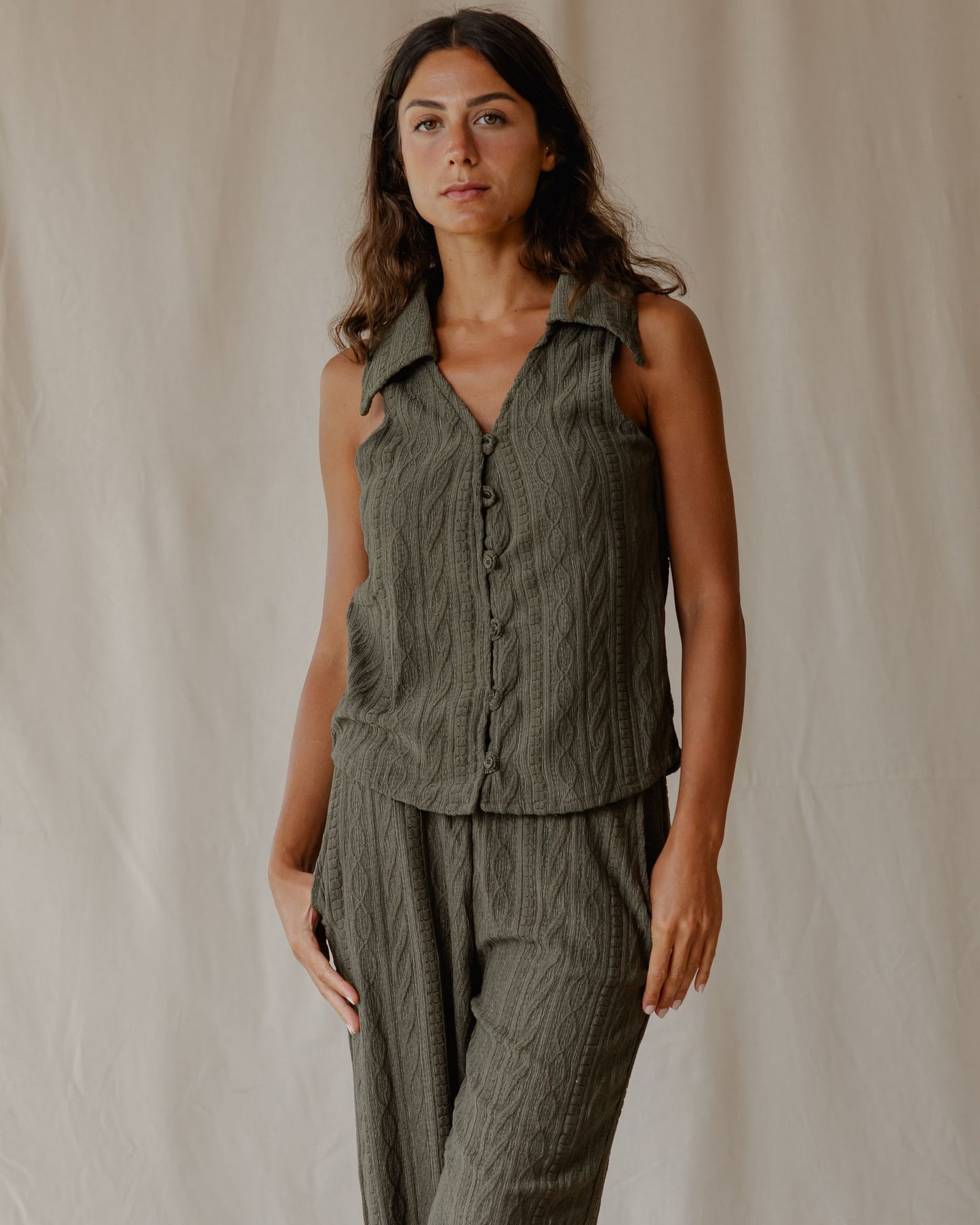 Cable Cloud Set Olive
