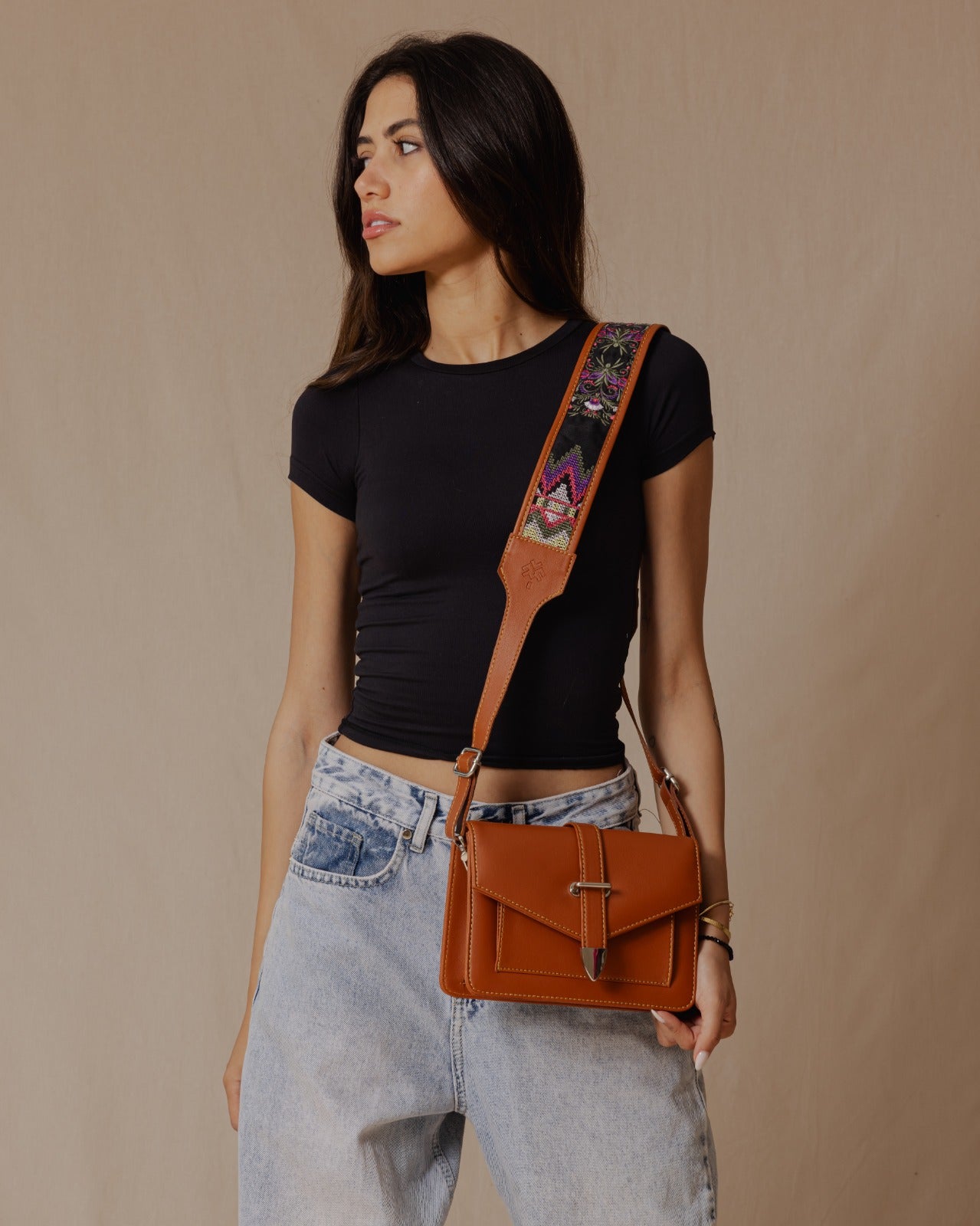 Bolso bandolera Town con estampado Havane
