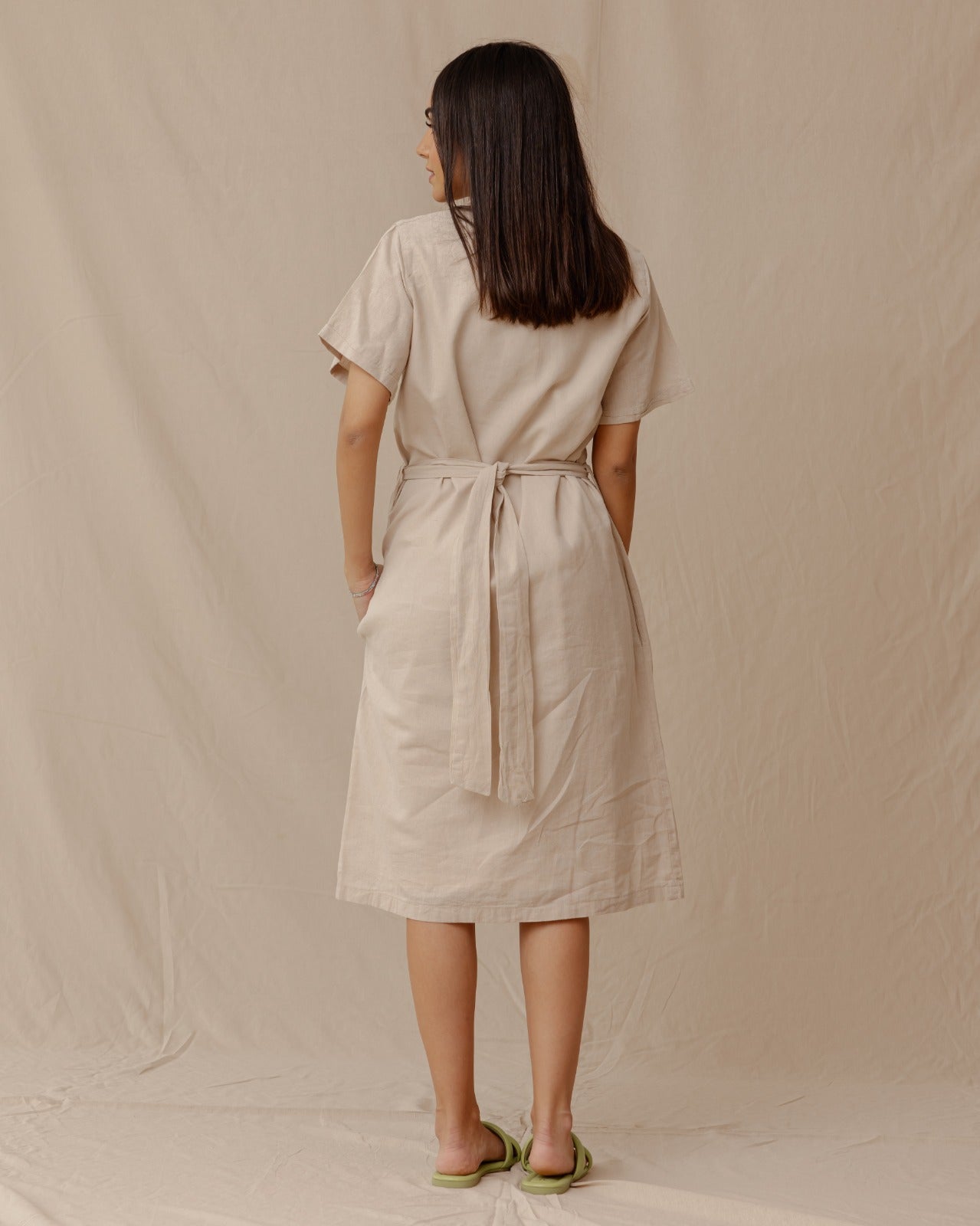 Abito in lino Resort Beige