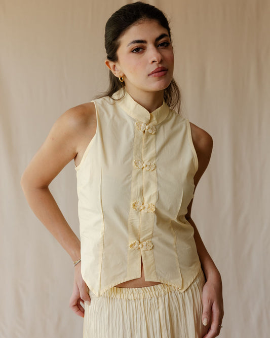 Empress Knot Butter Yellow Vest