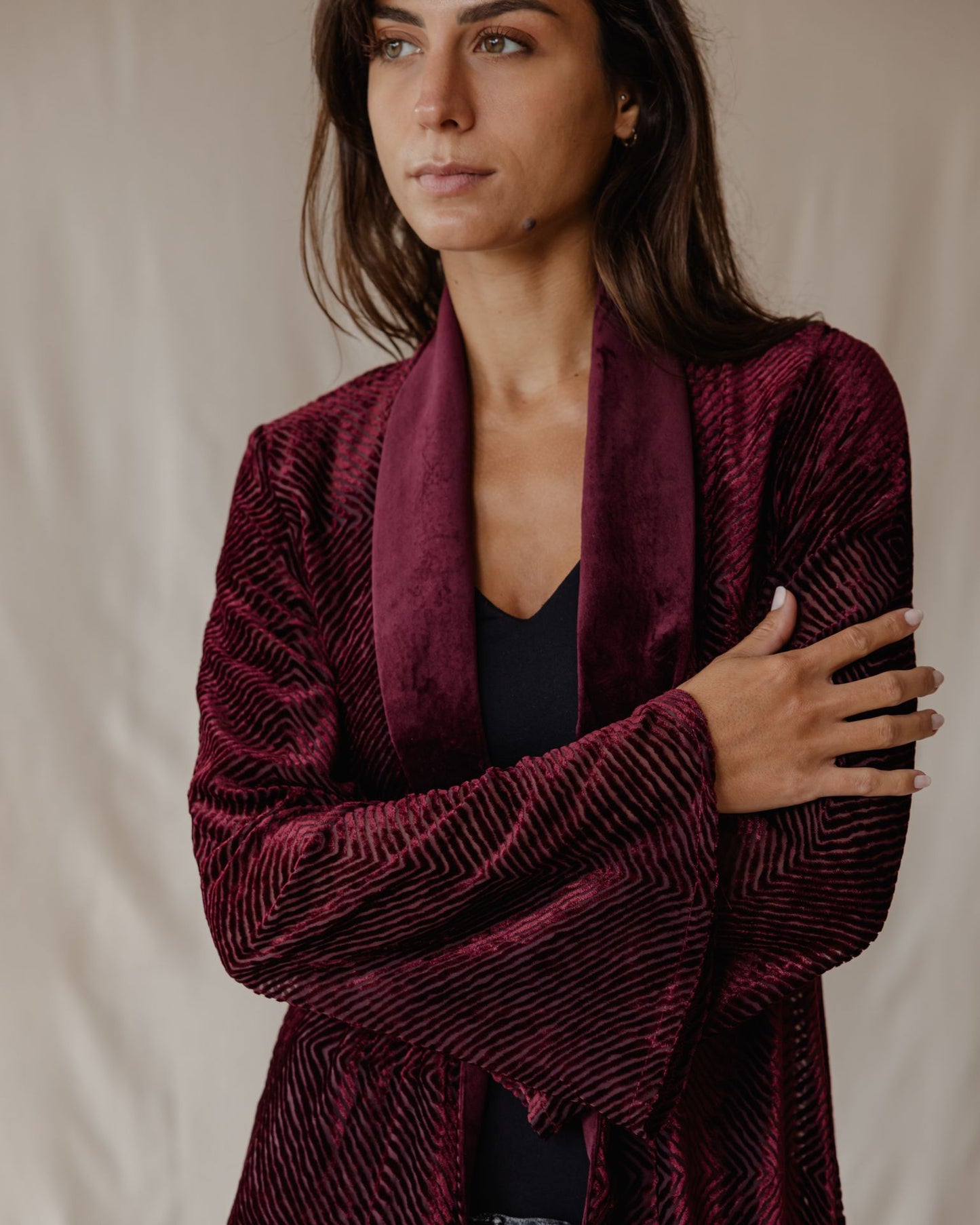 Wine Ripple Dreamcoat Cardigan