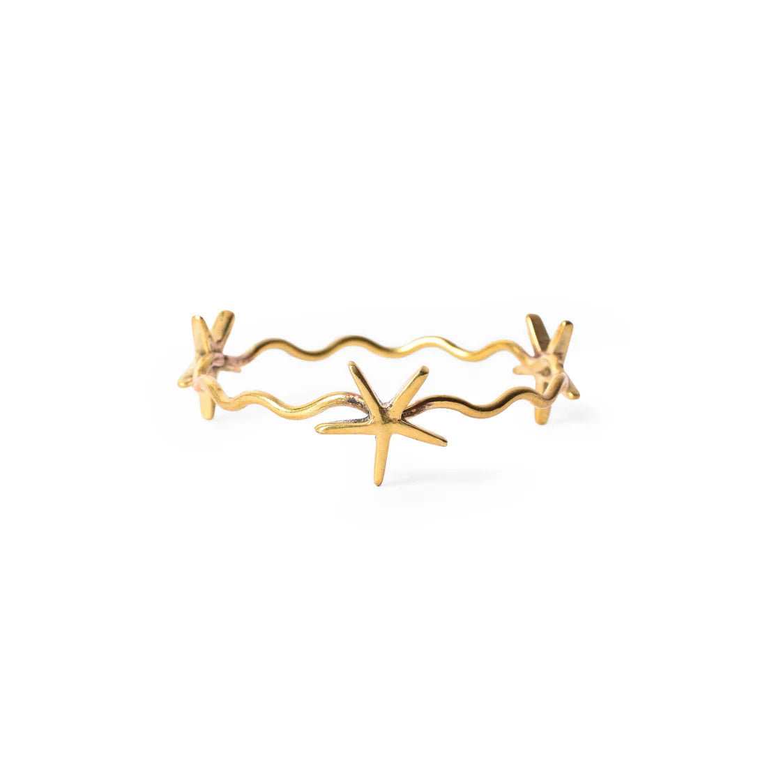 Yellow Nut Star Brass Bracelet