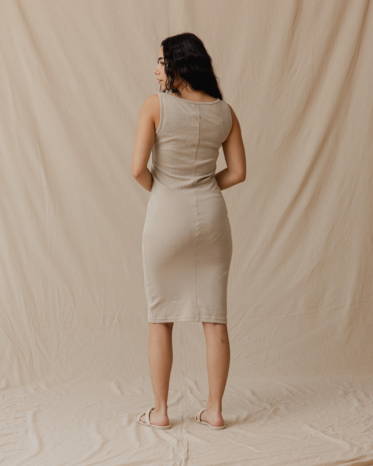 Abito a coste minimal beige