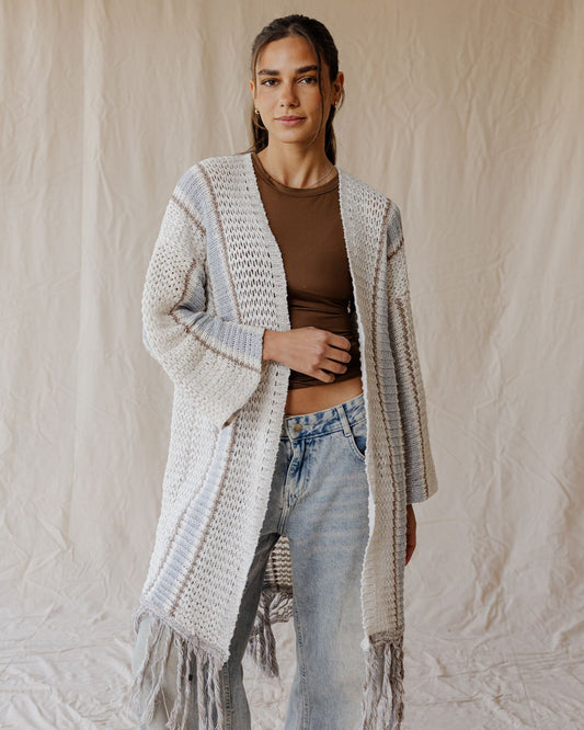 Cardigan Frost Fringe