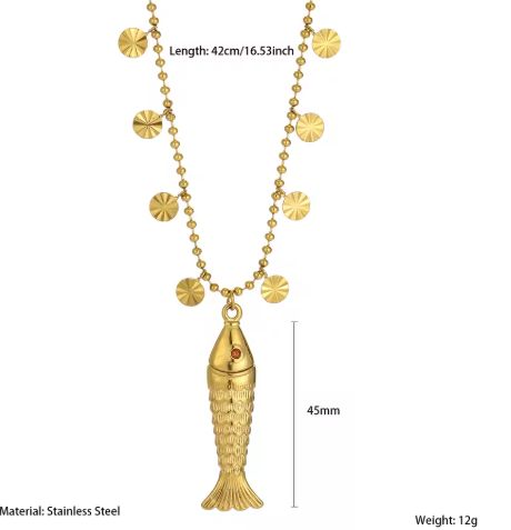 Gold Fish Necklace