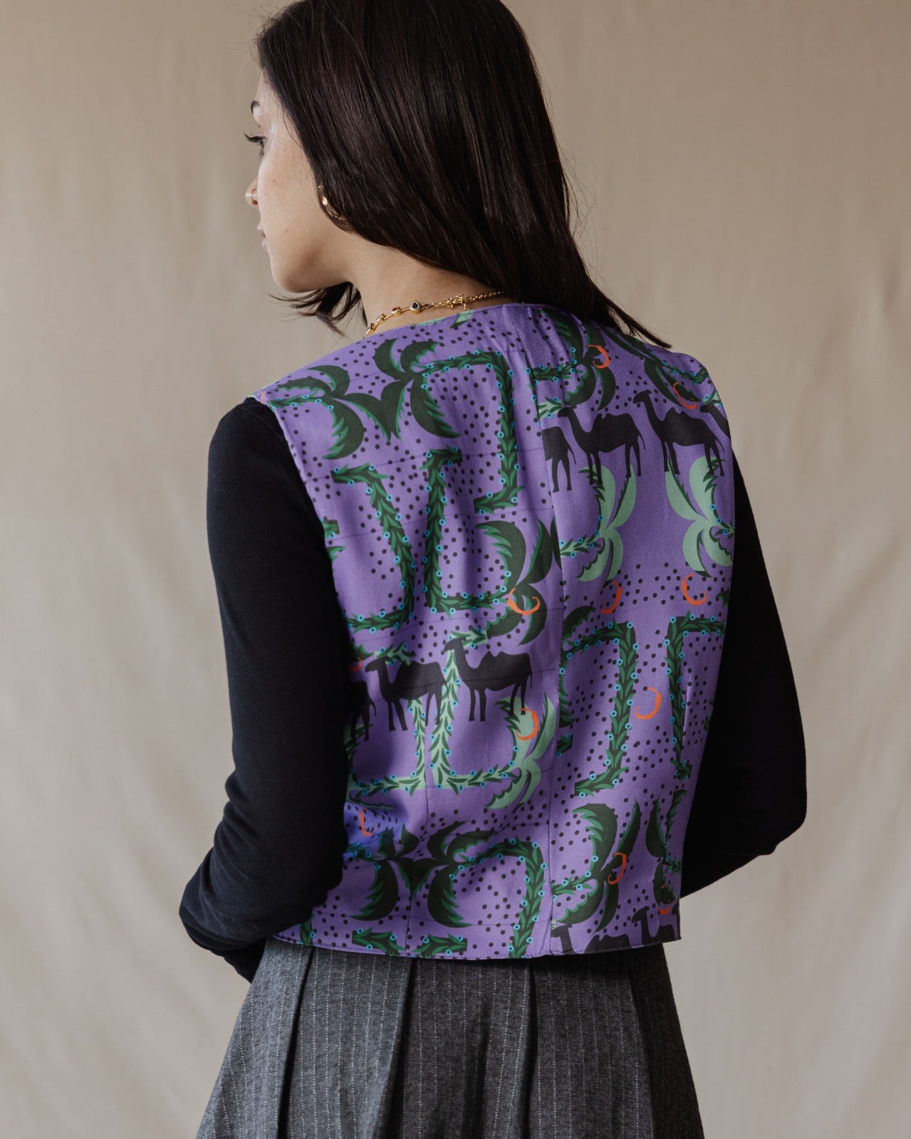 Gilet Cammello Maze Viola