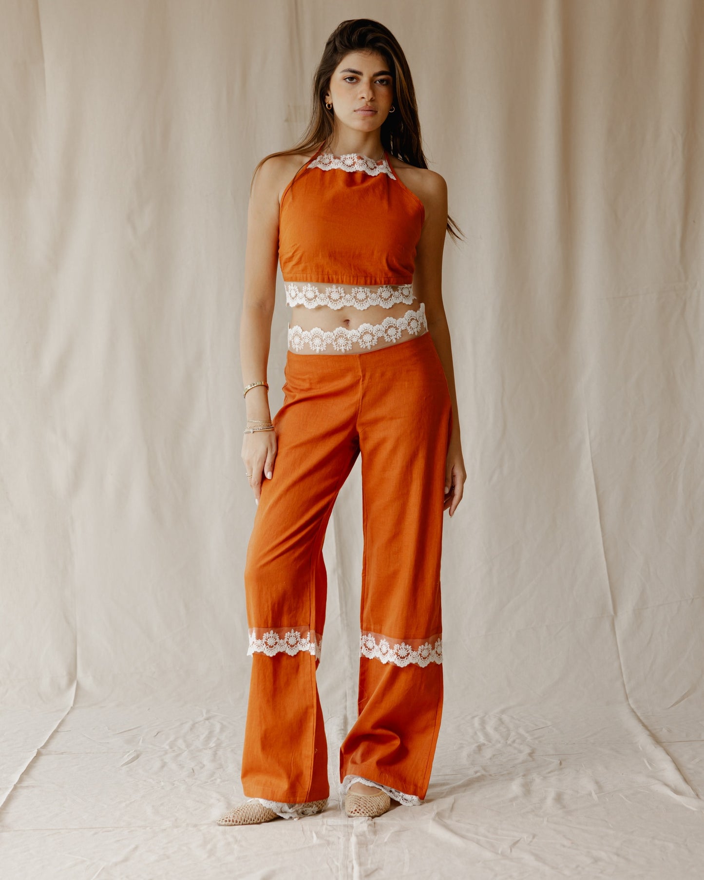 Set di biancheria Bloom in arancione
