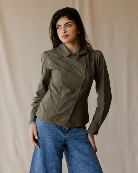 Scallop Muse Olive Shirt