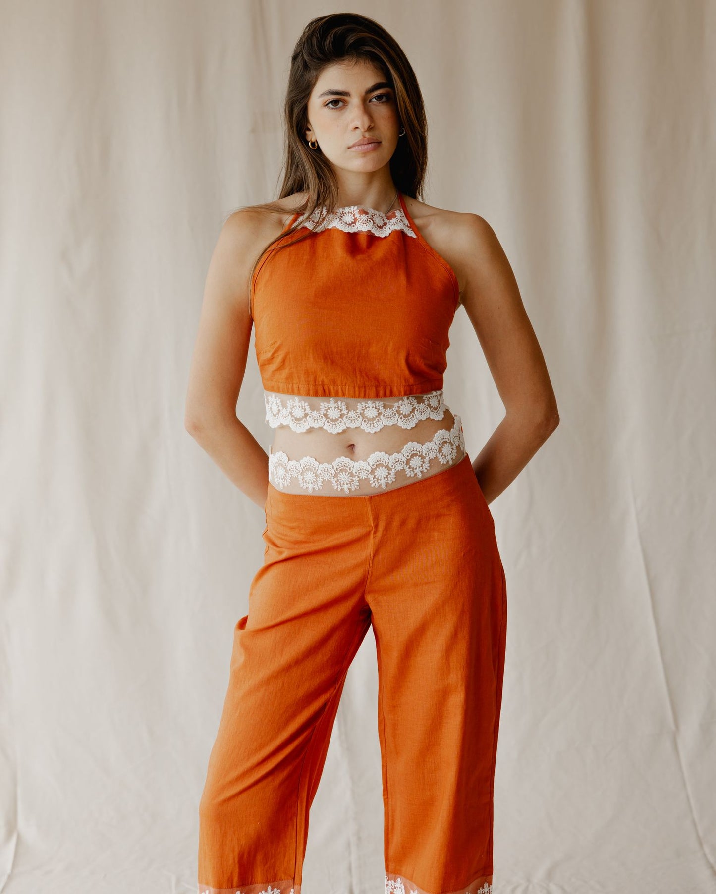 Set di biancheria Bloom in arancione