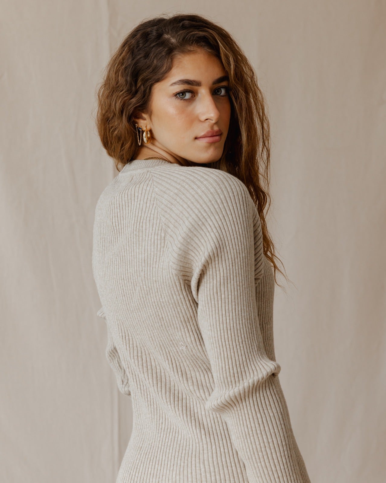 Abito lavorato a maglia Daring Beige