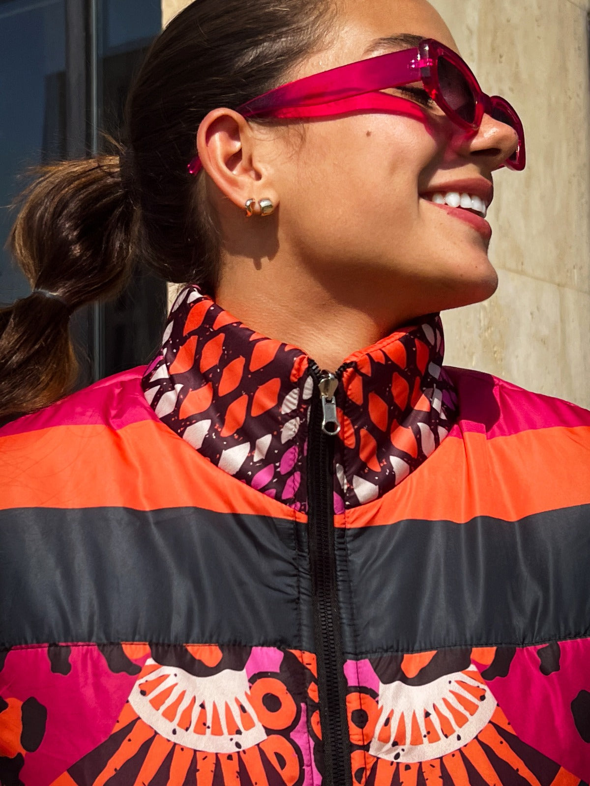 Multicolored Cheetah Waterproof Vest
