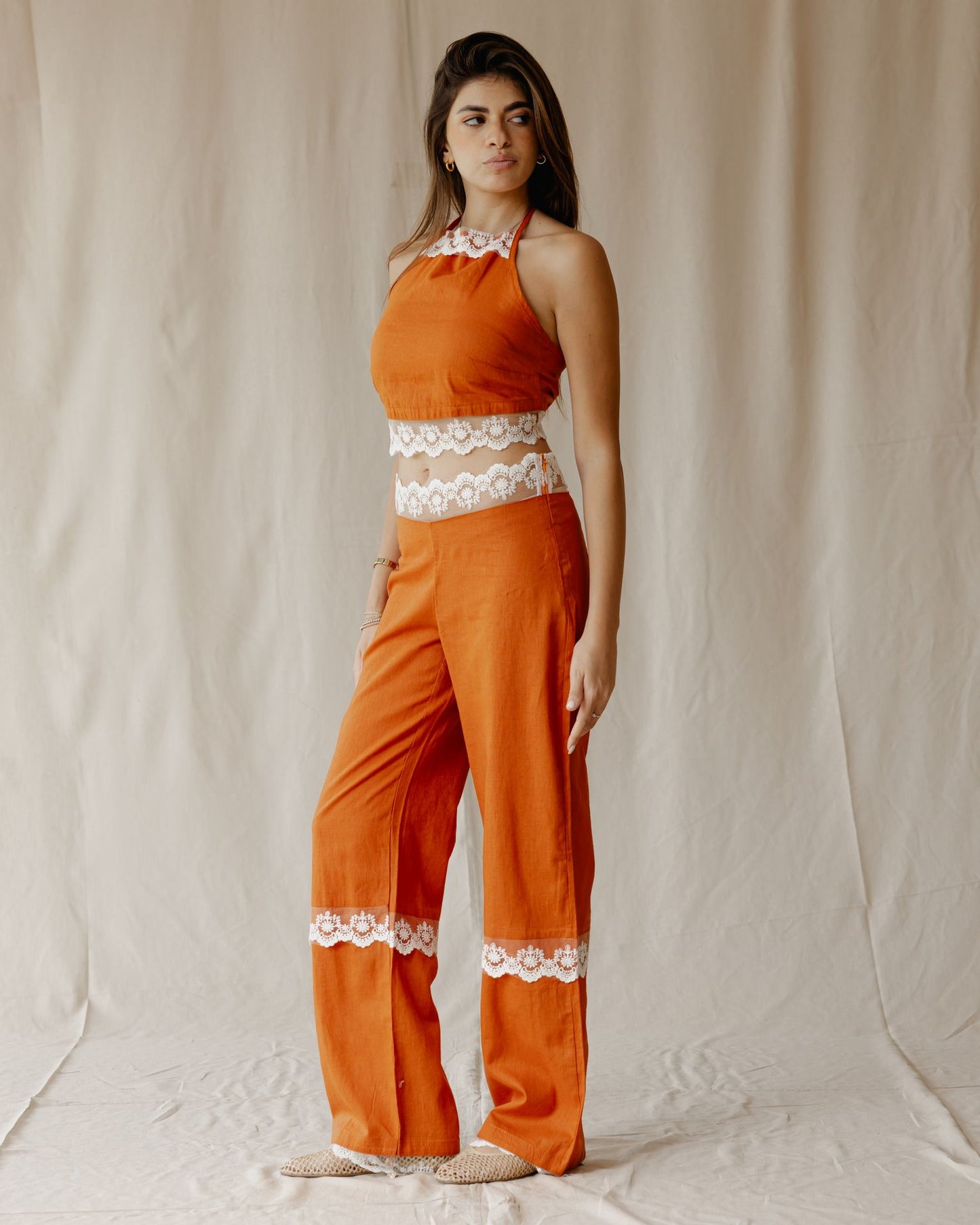 Set di biancheria Bloom in arancione