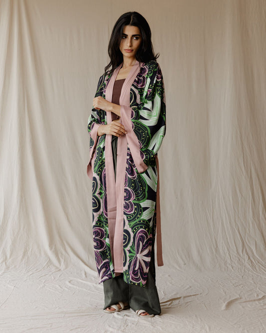 Kimono Emerald Bloom