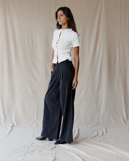 X Stitch Black Pants