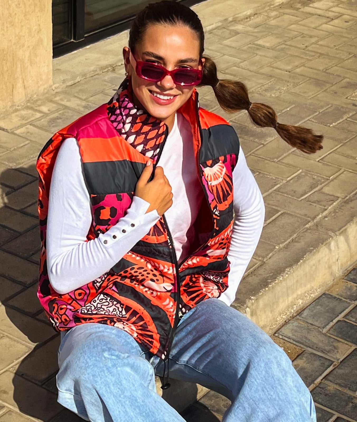 Multicolored Cheetah Waterproof Vest