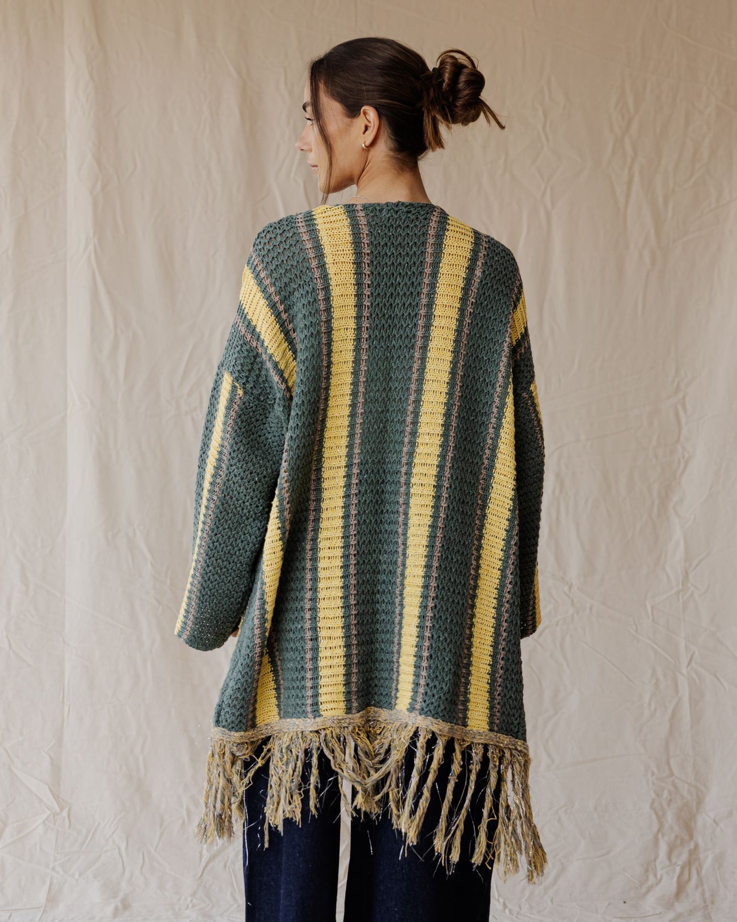Cardigan Flecos Olive Grove