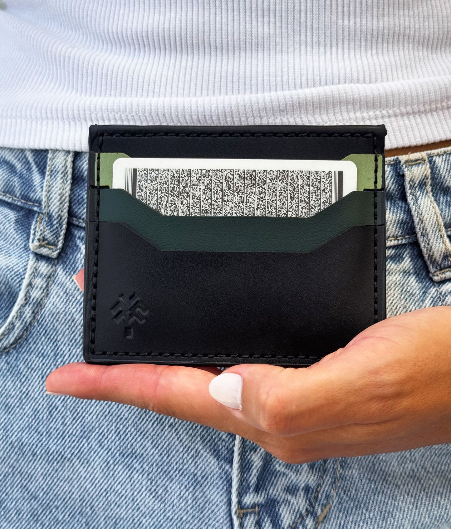 Cheetah Card Holder in Black