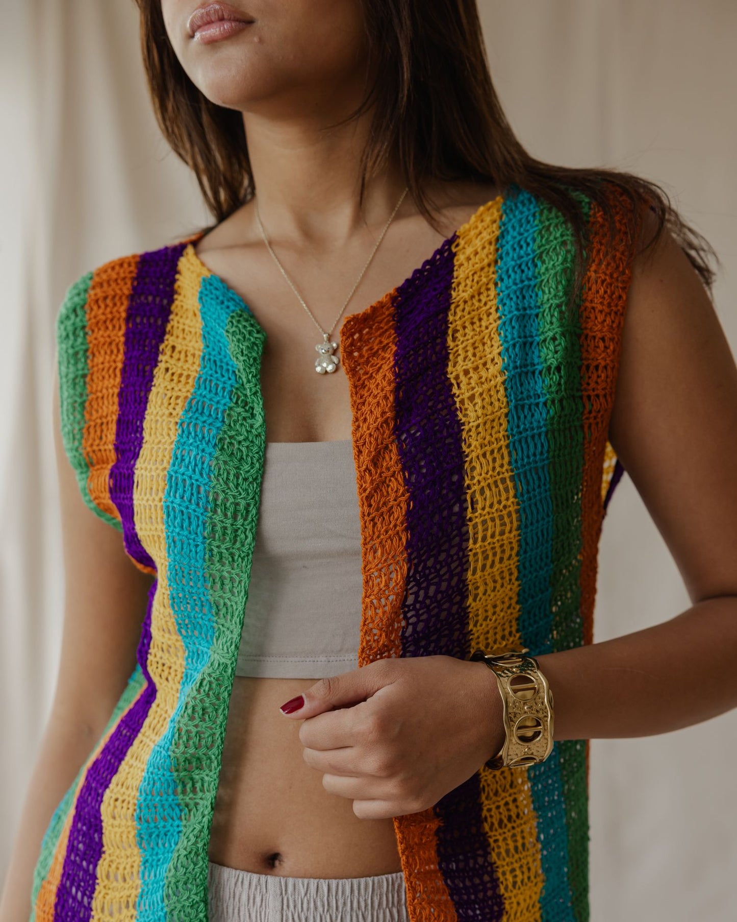 Gilet in maglia da festival