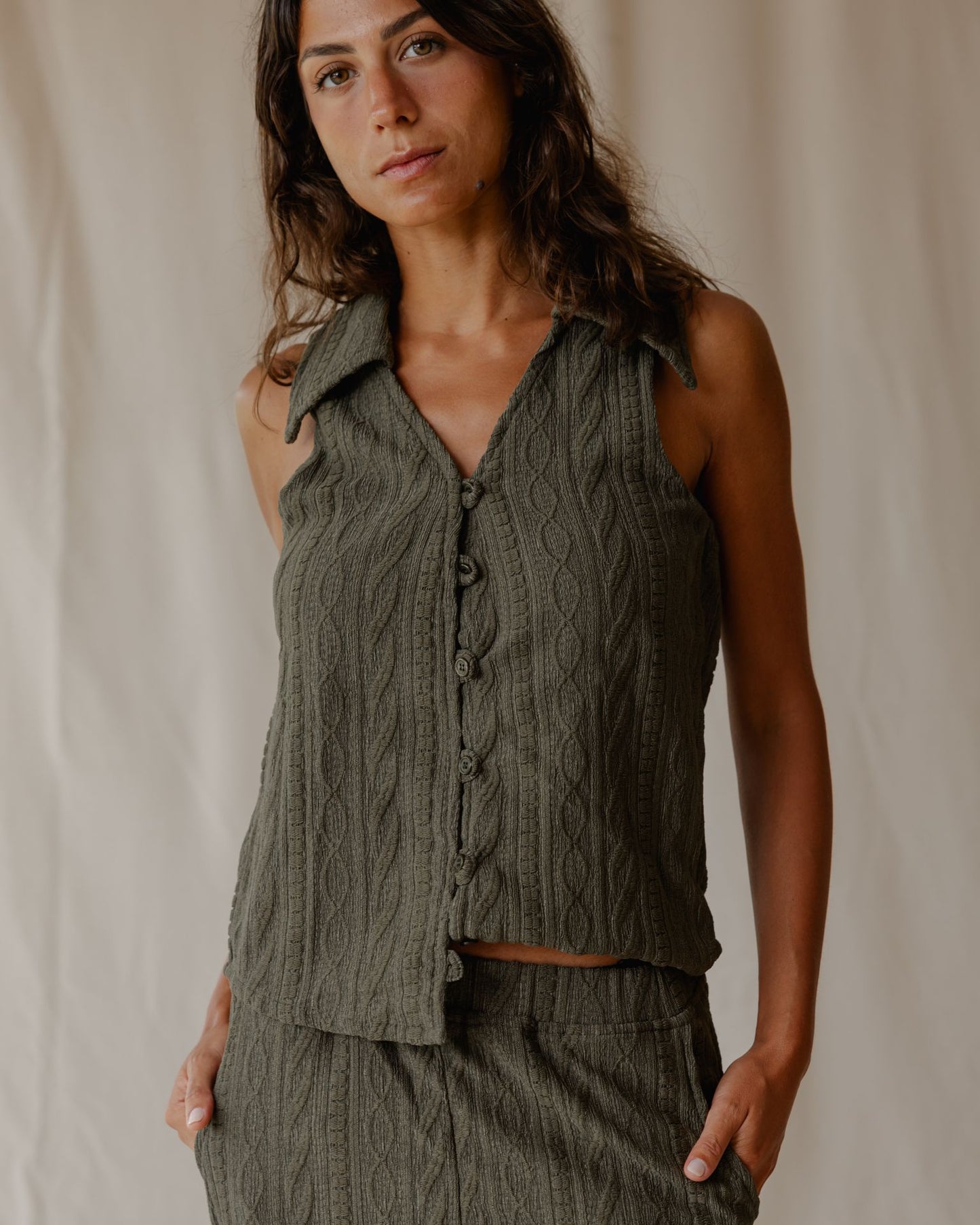 Cable Cloud Set Olive