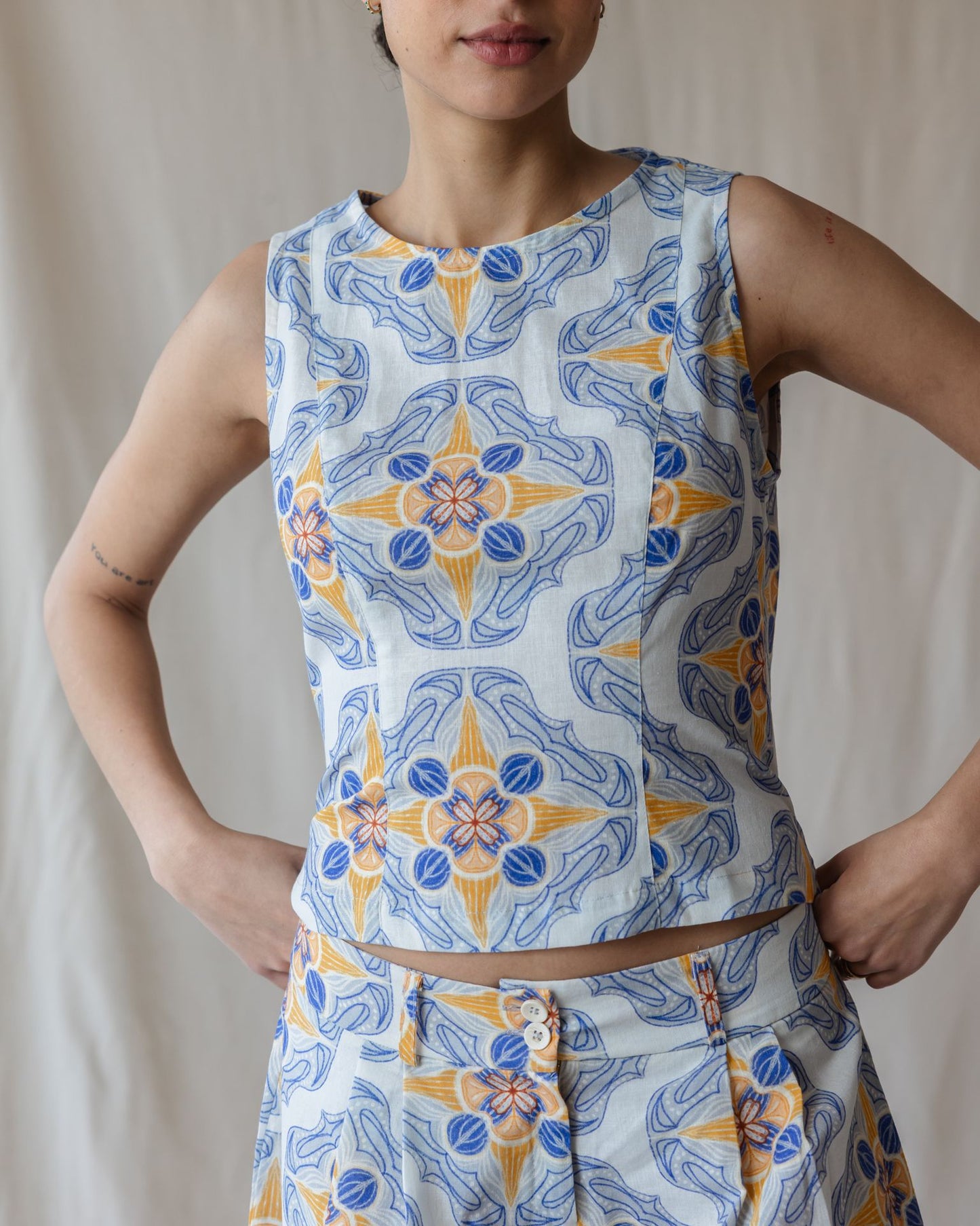Conjunto de Lino Estrella Mediterránea