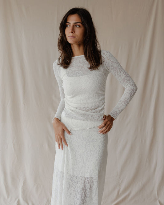 Top de Encaje Moonlight Marfil