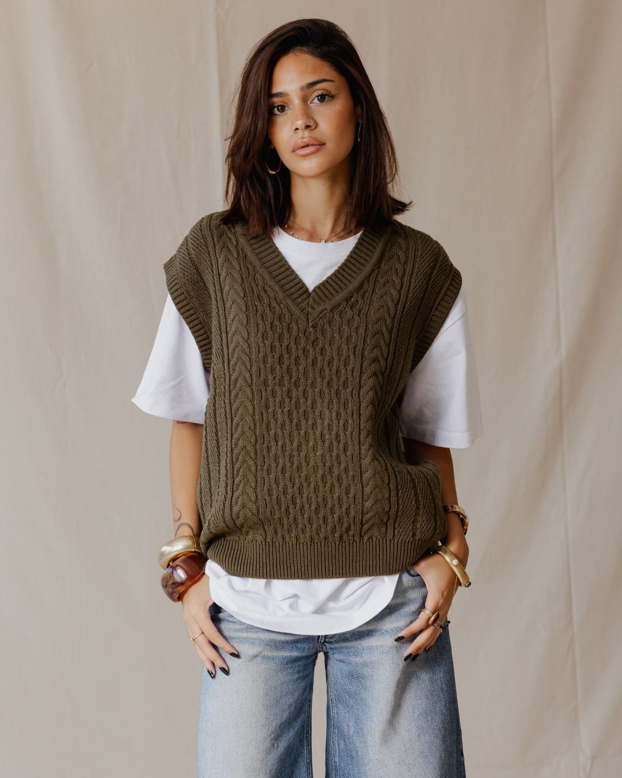 Olive Kits Weste