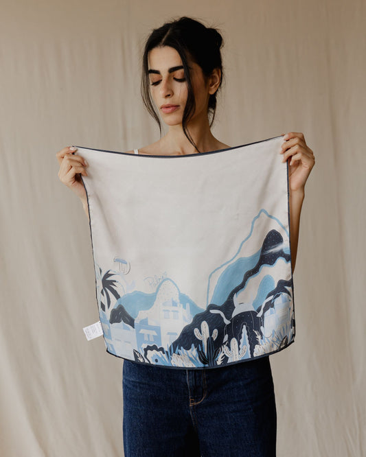 Bufanda color blanco roto Midnight Oasis