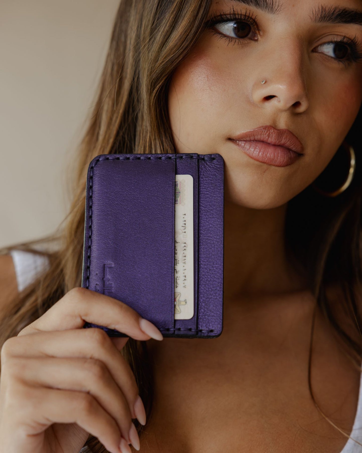 Genuine Gleam Card Holder Purple
