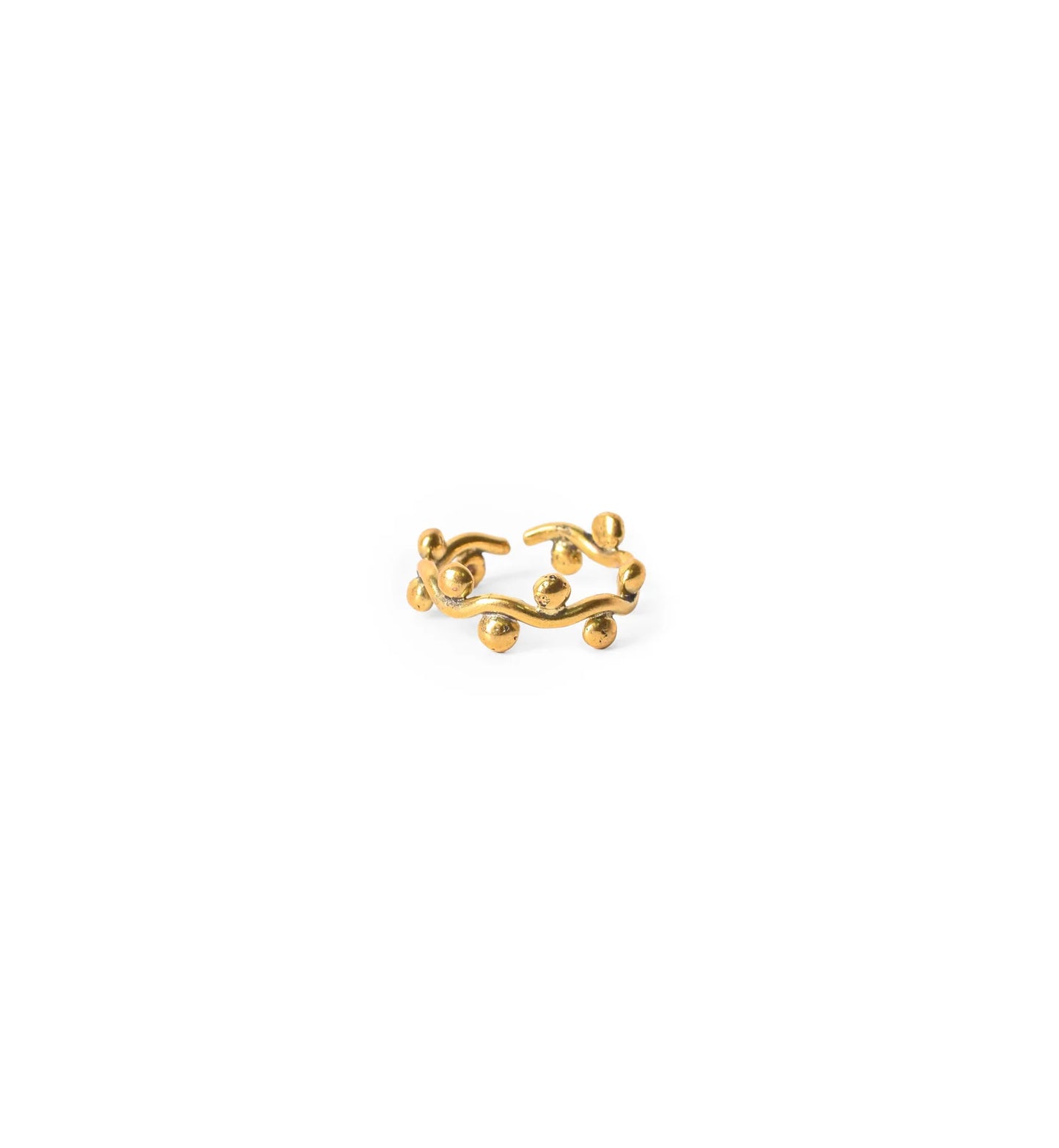 Granulated Simple Brass Ring