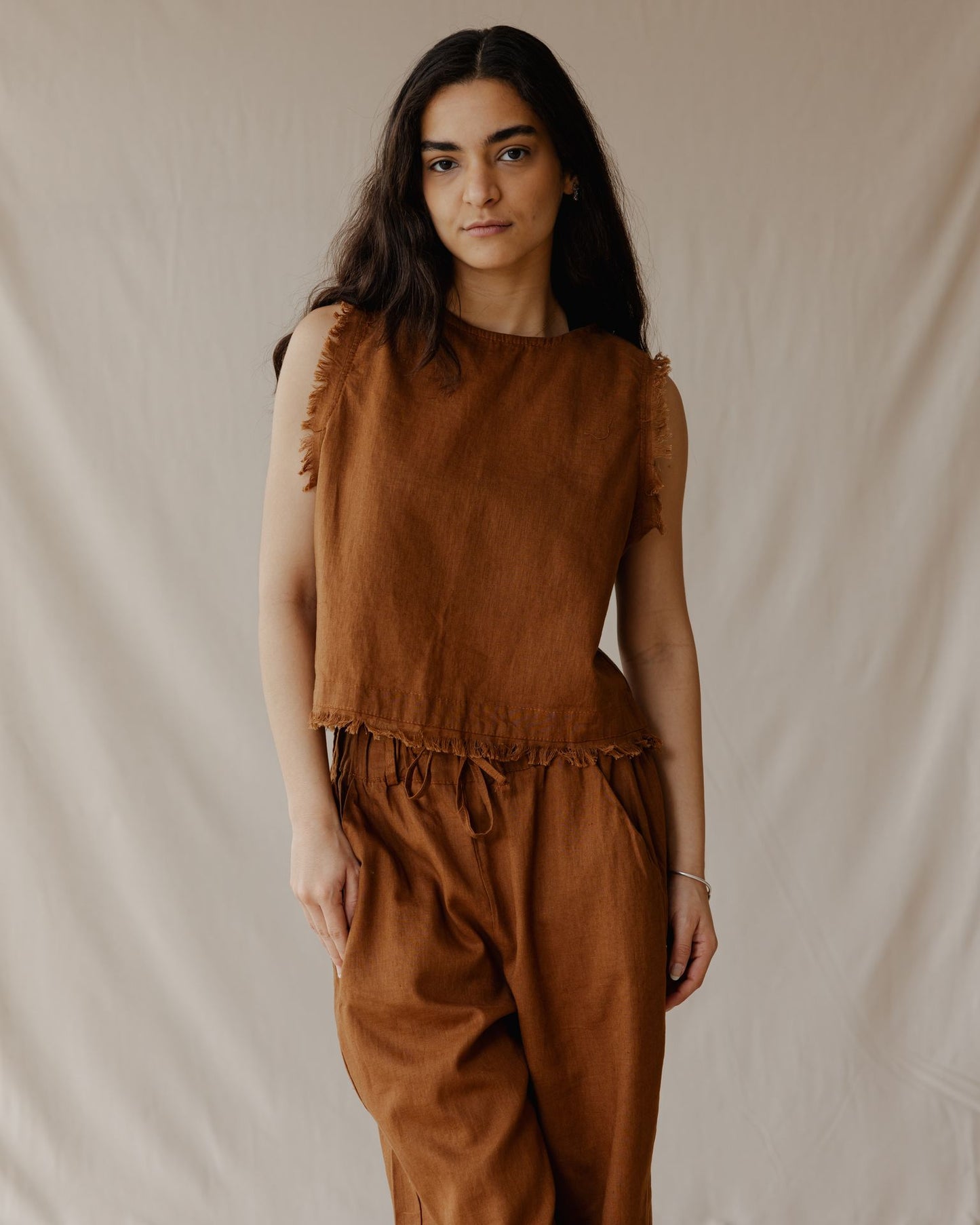 The Island Linen Set Camel
