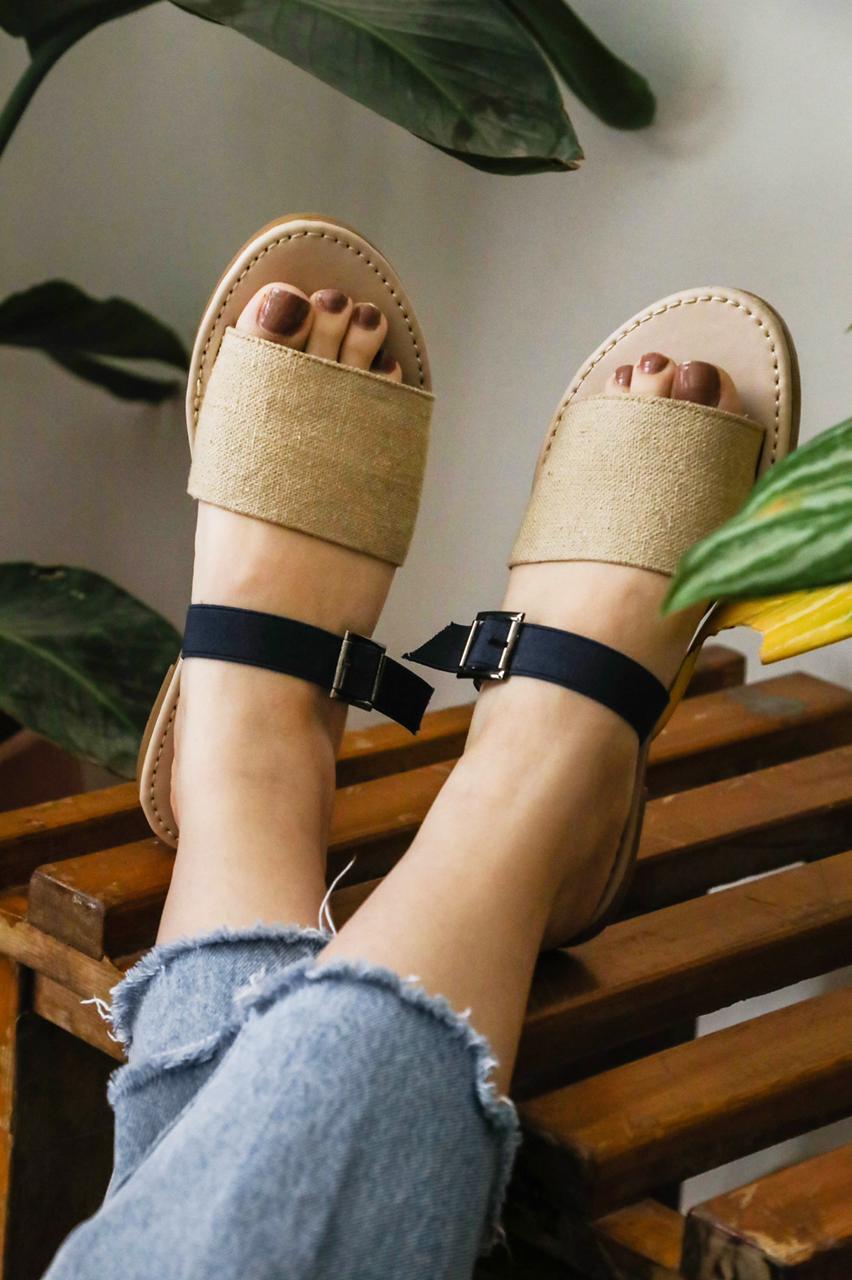 Doble Correa Beige X Azul Marino