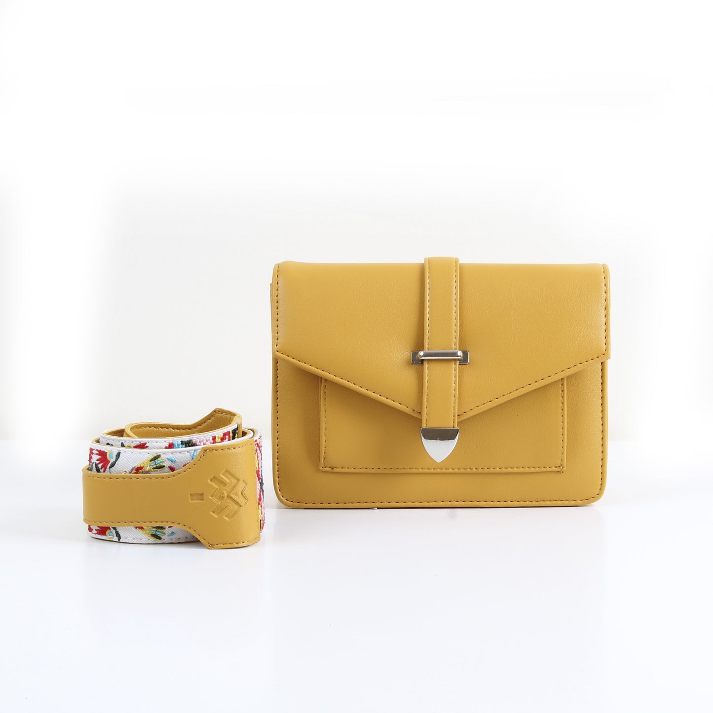 Bolso bandolera Town color mostaza
