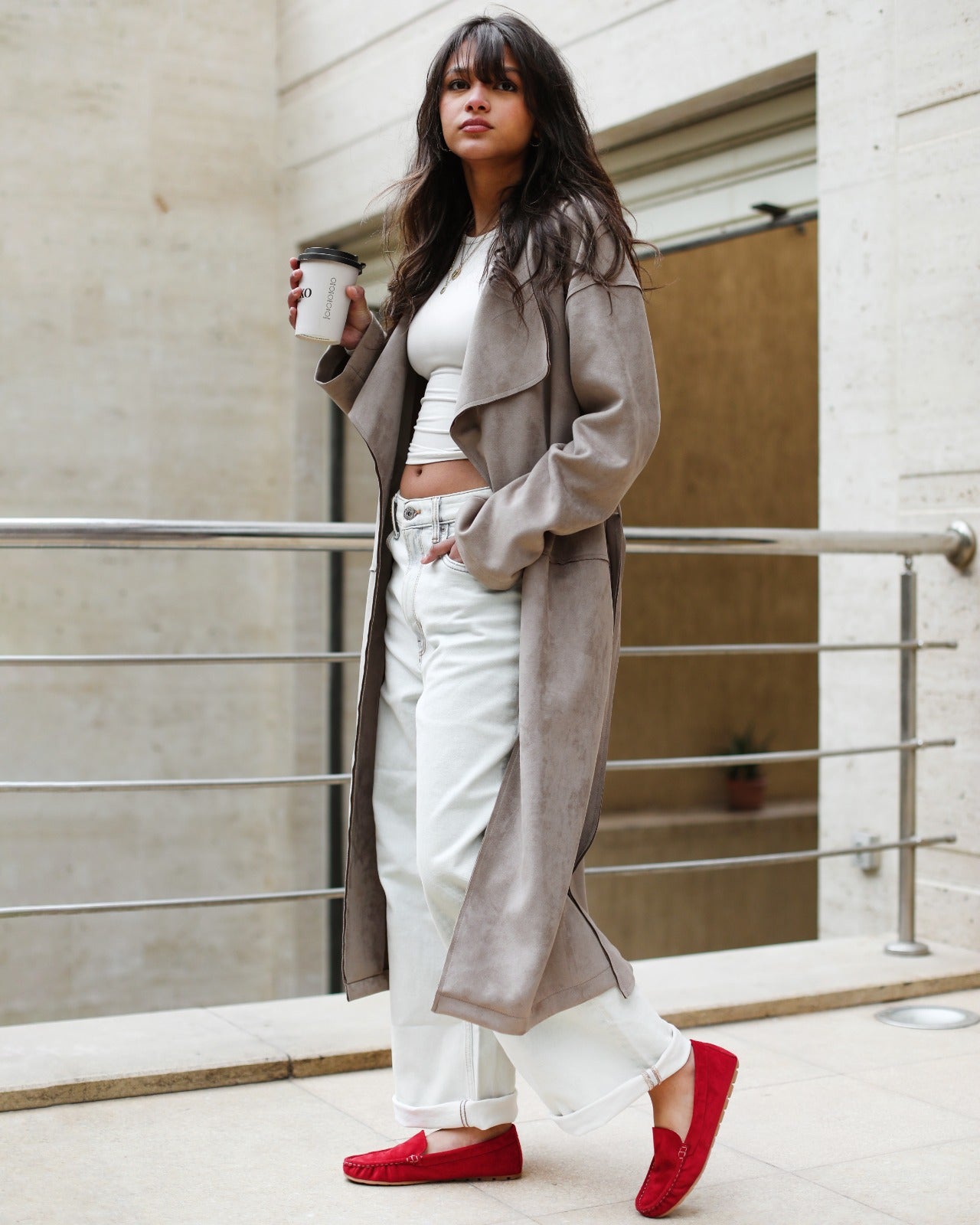 Mocassins Doublés Fourrure Bordeaux