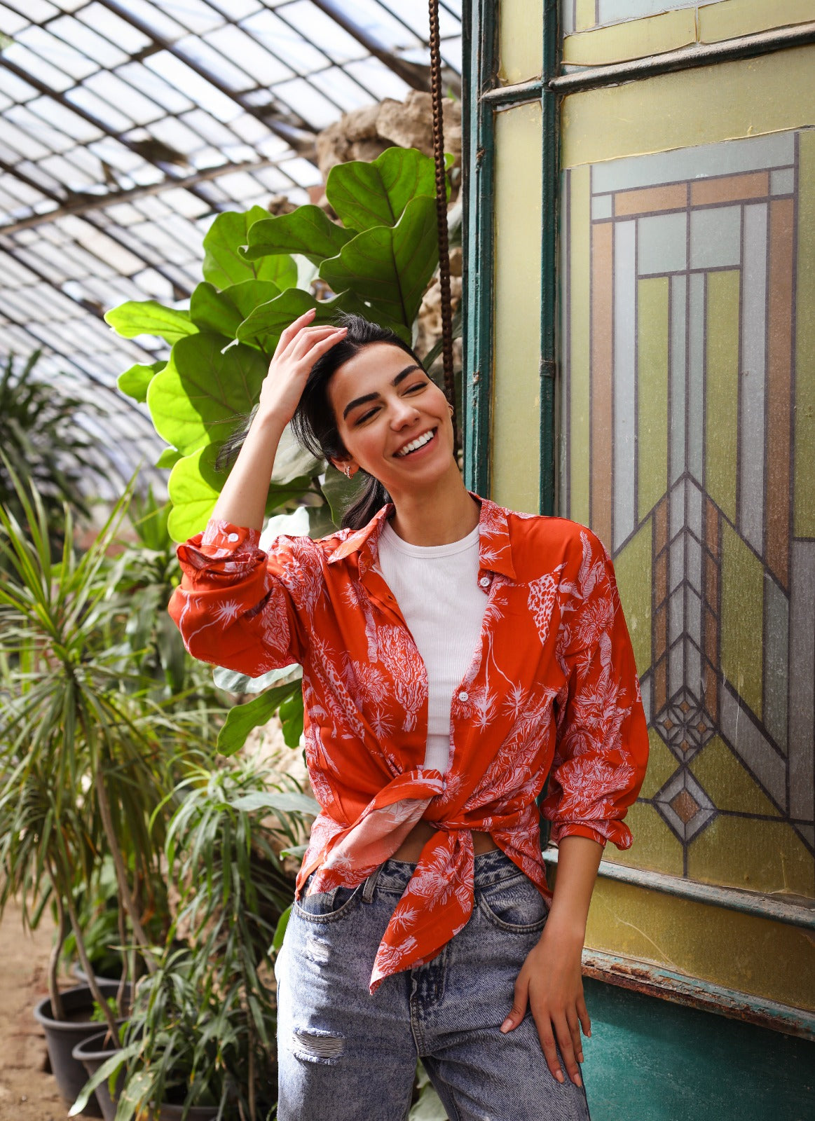 Camiseta naranja Cheetahs Under The Palms