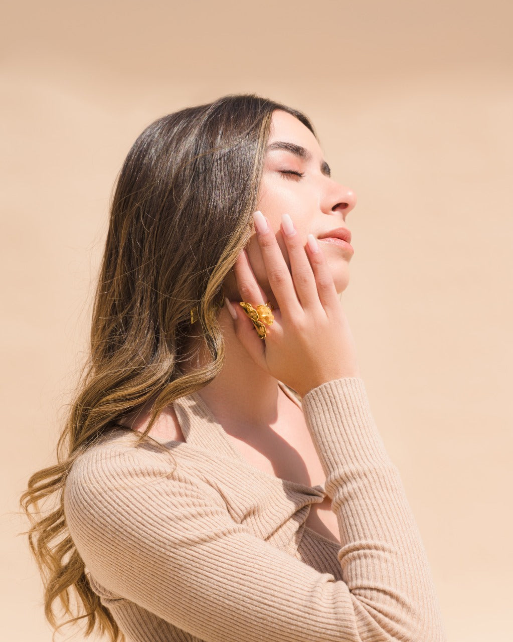 Floral Gold Plated Ring